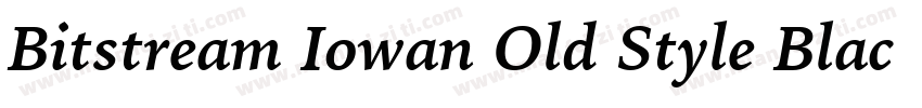 Bitstream Iowan Old Style Black Italic BT字体转换